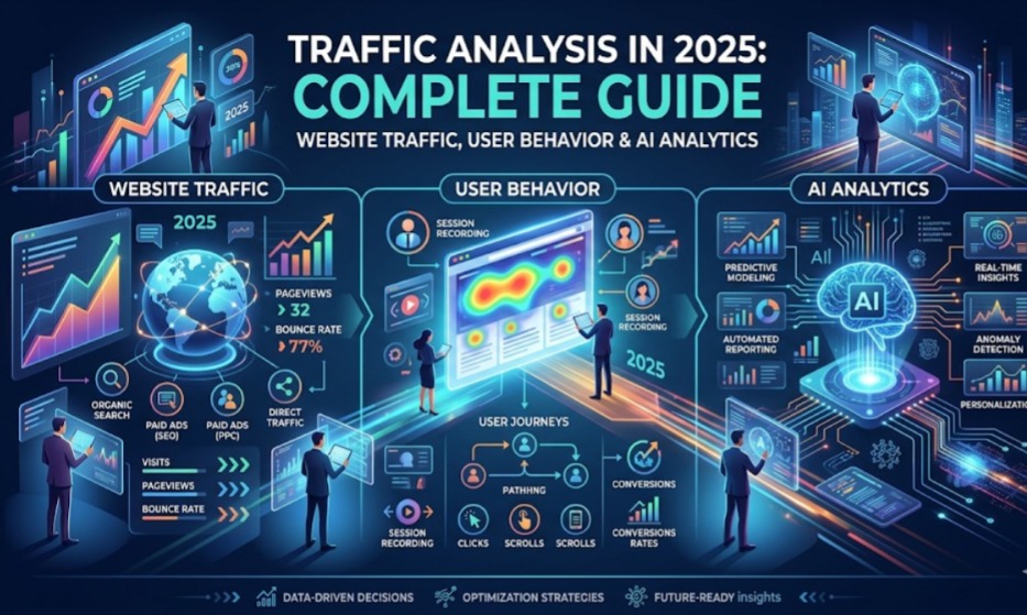 Traffic Analysis in 2025 user behavior heatmap showing clicks and engagement