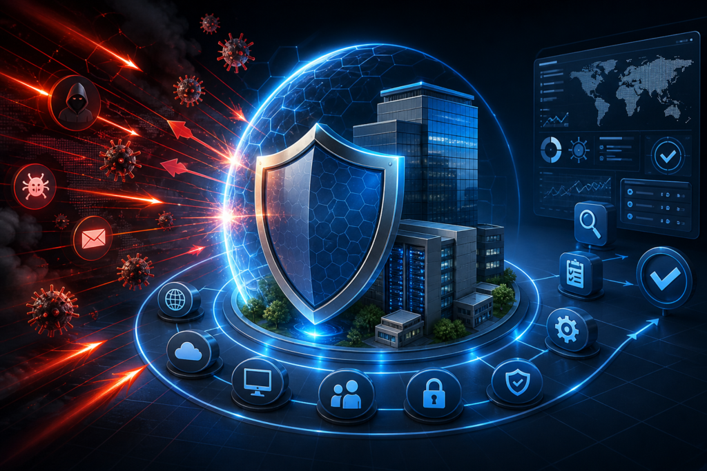 Attack surface management strategies showing external security risks across cloud and enterprise systems